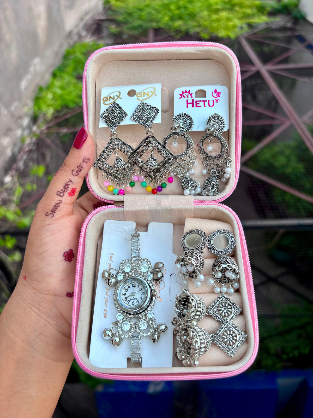 Mini jwellery box with kashmiri watch πβ¨