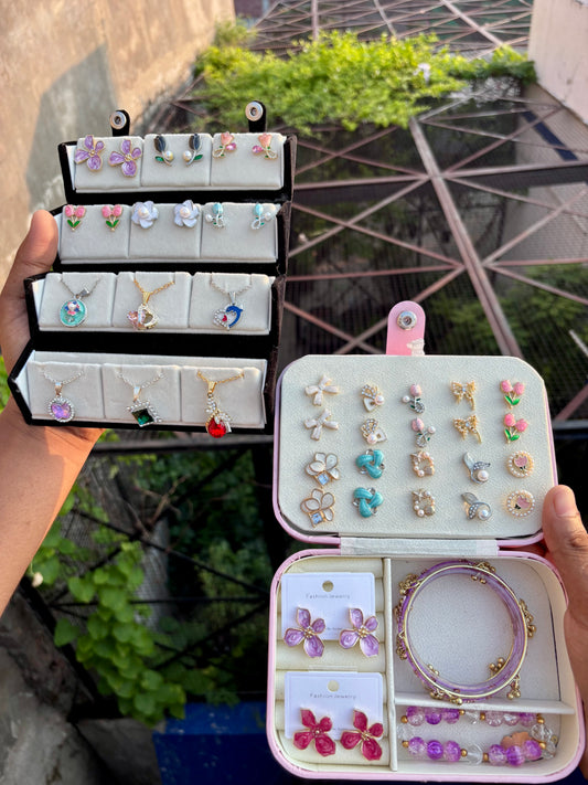 { Premium }Cute Jewellery Gift Box for Girls | Earrings, Bangles, Bracelet & Necklace 💖