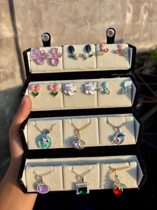 { Premium } Earrings & Necklace box 💖
