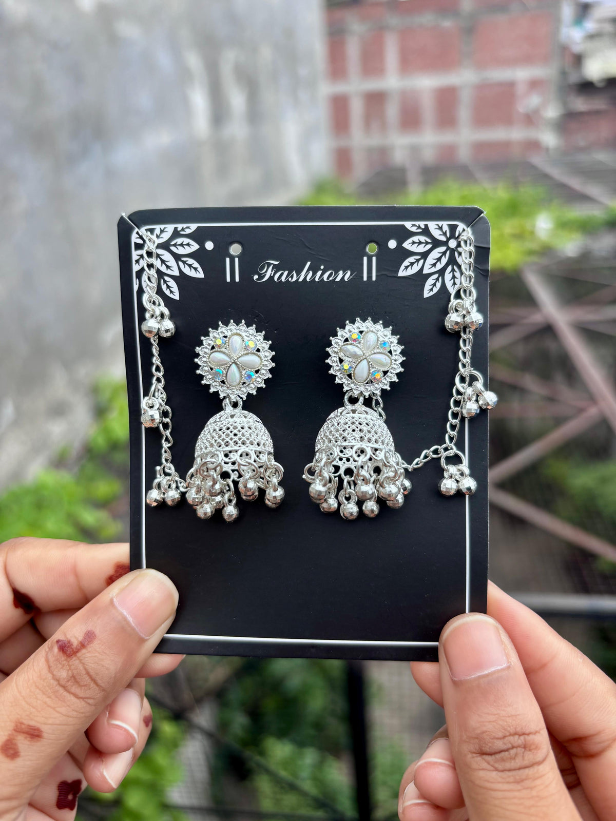 { Luxury } Stone Chain Jhumka ✨