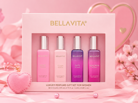 { Premium }Bellavita Perfume Gift Set for Women – 4 × 20ml 💝✨