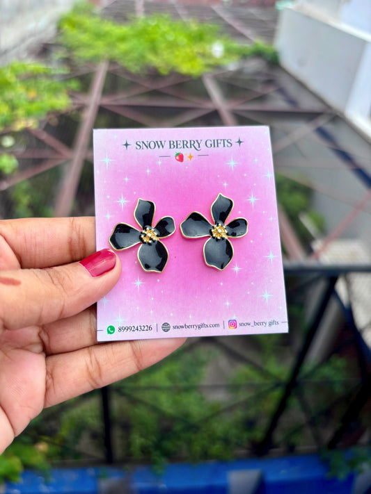 { Flower } Black stud